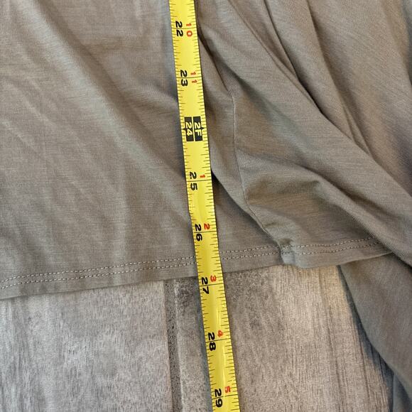 Bryn Walker Sz L Asymmetrical Swing Shirt Brown Long Sleeve Lagenlook Modal NWT - Picture 7 of 8